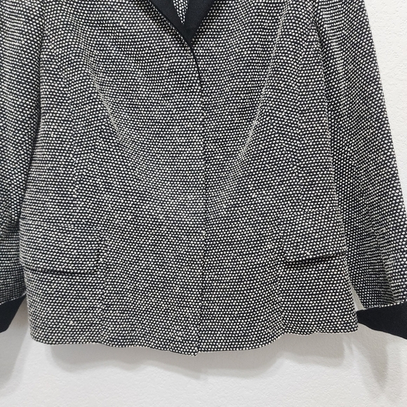 NWOT Akris Wool Black White Blazer Jacket Size 14 - Picture 3 of 12